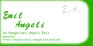 emil angeli business card